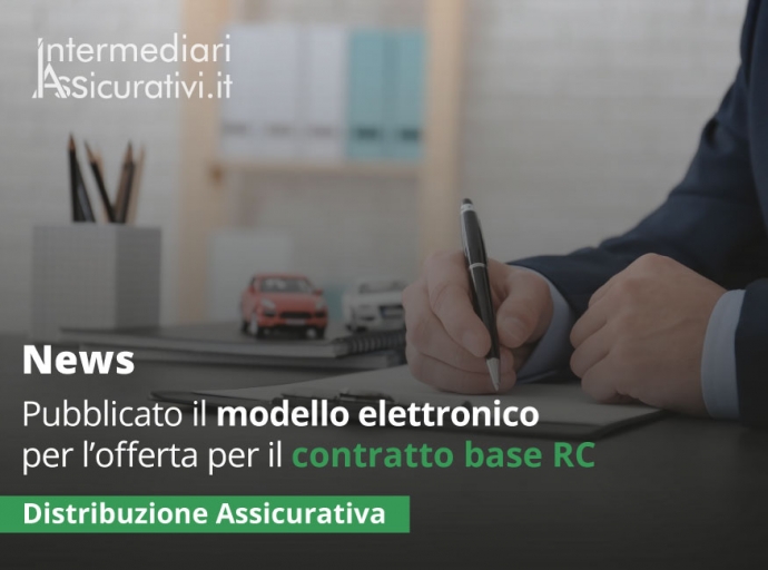 Pubblicato il modello elettronico per l’offerta per il contratto base RC